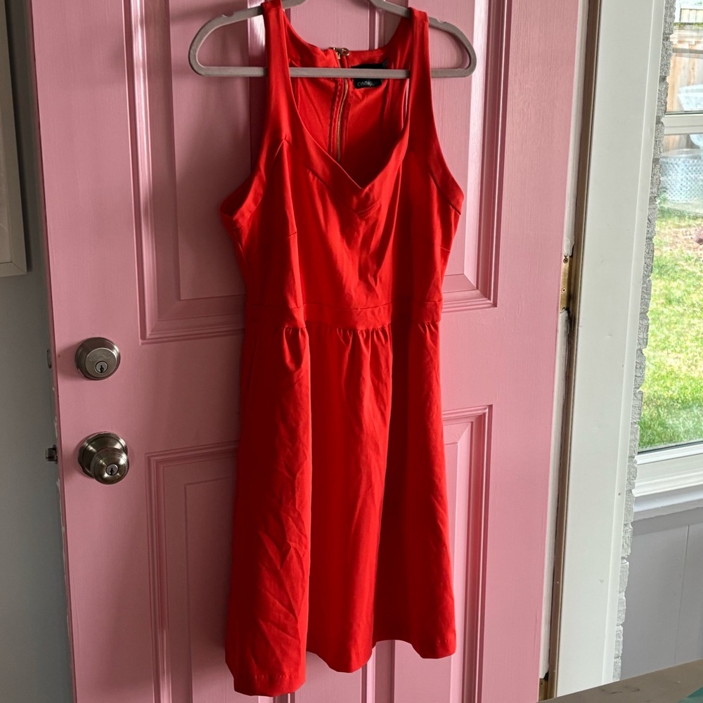 Orange Red Sleeveless Dress